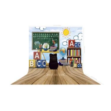 Imagem de Fundo Fotográfico em Tecido Formatura Escola Infantil Quadro - 150x170