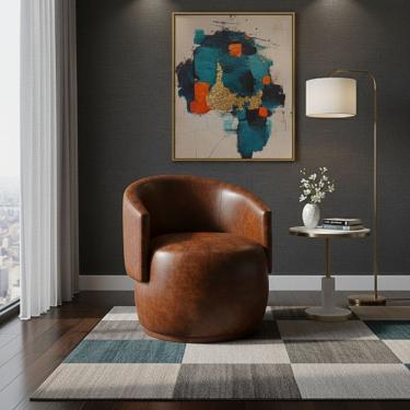 Imagem de Poltrona Decorativa Sala Estar Orgânica Beatriz Corino Ocre - Montanaris Decor