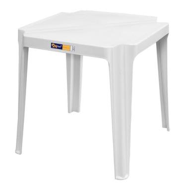 Imagem de Mesa Quadrada Coruripe 70cm em Polímero Branca Solplast