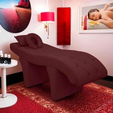 Imagem de Maca Lash Designer Cilios Estofada Estética Veludo Marsala - SOFA STOR