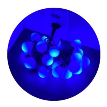 Imagem de Cordão de Lâmpadas LED Pisca Formato Bolinha 4 Metros | 20 Luzes Decorativas com 8 Modos de Iluminação | Ideal para Festas, Casamentos, Eventos e Decoração de Ambientes (Azul)