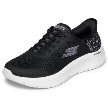 Imagem de Skechers Tênis feminino Go Walk Flex Lily Rose Hands Free Slip-ins, Preto, 43