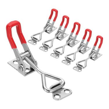 Imagem de HARFINGTON 6 peças de braçadeira ajustável M5 x 25 mm 99.8 kg capacidade de retenção 4001 estilo trava de liberação rápida prendedores ferrolho para tampa de defumador gabarito caixa de ferramentas