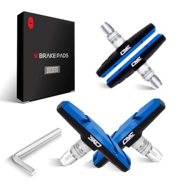 Imagem de CNC INC 2 pares de pastilhas de freio em V para bicicleta, conjunto de blocos de freio de 70 mm, pastilhas de freio Cantilever, 70mm-Blue Black