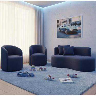 Imagem de Conjunto Decorativo 02 Poltronas + Sofá Curvo Orgânico Nature Gaia Bou