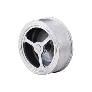 Imagem de MGAYTYOAG Válvula de retenção wafer de aço inoxidável 304 H71W-16P Válvula de retenção unidirecional resistência a altas temperaturas 4 minutos 6 minutos 2.5 cm 5.1 cm (G3)