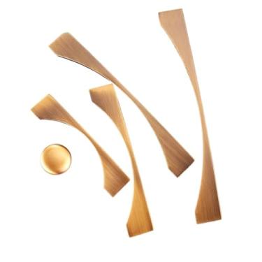 Imagem de CXYFQUUK Puxadores de armazenamento de armário de cozinha armários armários latão gaveta ferragens acessórios de alça de móveis 2 peças (128 mm)