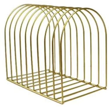 Imagem de Prateleira de armazenamento de mesa de ferro forjado é adequada para armazenamento de mesa de escritório doméstico (tamanho: 261723,5 cm) (ouro grande)