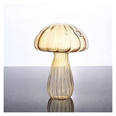 Imagem de Vaso de vidro de cogumelo garrafa de aromaterapia criativa mesa de flores hidropônicas decoração simples vaso de decoração de casa (cor: 3) (2)