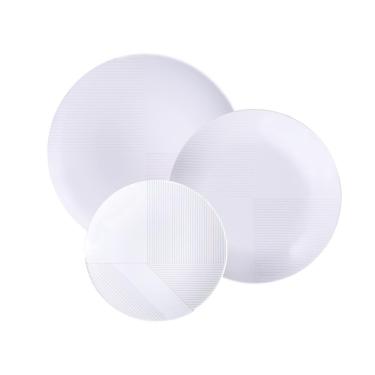 Imagem de Jogo de Pratos Tramontina Grid em Porcelana Decorada 12 peças