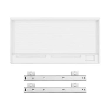 Imagem de Keyboard Drawer under Desk Desk Drawer Keyboard Tray Ergonomic, Keyboard Organizers, Pull Out Keyboard Tray for Home, Black/993(Gray White)