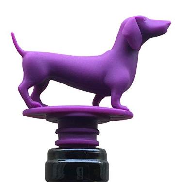 Imagem de The Wiener Dog Rolha de vinho | Protetor de vinho reutilizável de silicone | Presente acessório de vinho Dachshund