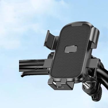 Imagem de Suporte de telefone para bicicleta, instalação super fácil, suporte seguro para guidão para bicicleta e motocicleta, adequado para iPhone e smartphones de 4,7 a 7,2 polegadas