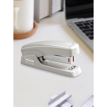 Imagem de Grampeador para escritório e casa – capacidade para 25 folhas, estrutura de metal durável, grampeador de mesa portátil (cinza)