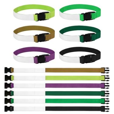 Imagem de 12 peças de laços de fivela para lavanderia, tiras de lavanderia com fivela, ferramentas de cuidados de lavagem multiuso acessórios de laço de limpeza para cuidados de lavagem (roxo, cinza escuro