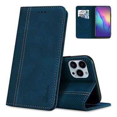 Imagem de AKABEILA Compatível com Oppo Find X9 Pro 5G Capa protetora de couro PU com suporte carteira dobrável com [compartimento para cartão] [Função de suporte] [Magnético] Azul