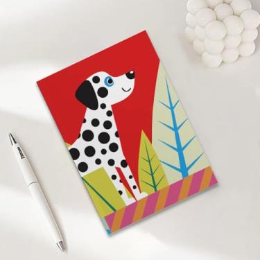 Imagem de Cadernos minimalistas dálmatas para trabalho, caderno de composição A5, caderno pautado na faculdade, agenda de viagem forrada para escrever anotações, presentes para amantes de cães 3