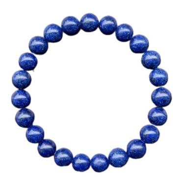 Imagem de Pulseiras feitas à mão de granito, fio elástico dourado e verde para homens e mulheres, Medium, Cristal, Sem Pedra Preciosa