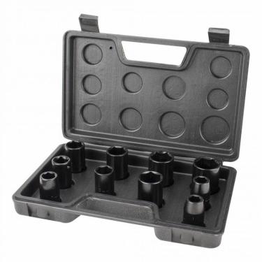 Imagem de Kit Soquete 1/2 com 10 peças para Chave Impacto Lynus KSL-1/2