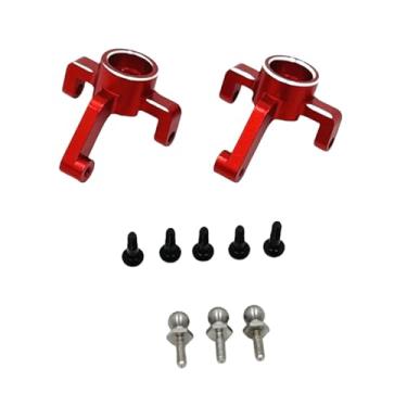 Imagem de oshhni 2x Braço de Direção Dianteiro RC 1:24, Copos de Direção Dianteiros, Peças de Reposição para Acessórios DIY, Resistentes para Carro de Modelismo RC, Vermelho E Argent