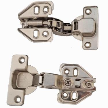 Imagem de 2pçs Dobradiças Super Curva Caneco Porta Armário Móveis 35mm madeira m