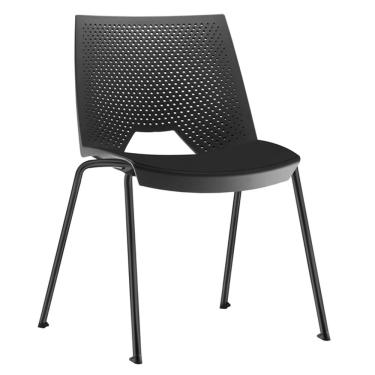 Imagem de Cadeira Empilhável Fixa Liked F02 Base Aço Preto - Lyam Decor