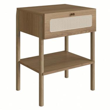 Imagem de Mesa De Cabeceira Com 1 Gaveta Pés Madeira Arlo A10 Hanover - Mpozenato