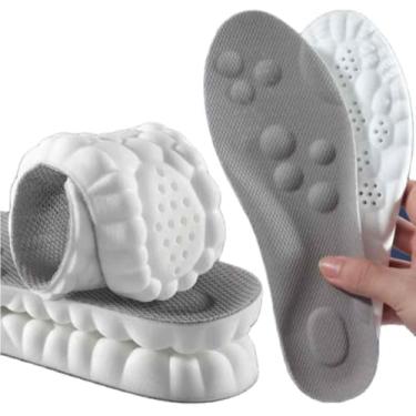 Imagem de 1 Par De Palmilha 4D Esportiva Ortopédica De Látex Respirável Anti Impacto Anatômica Suporte De Arco Corrida (26,5cm) 38-39