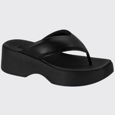 Imagem de Chinelo Feminino Slide Plataforma Nuvem Moleca 5503.105.18462, Preto, 