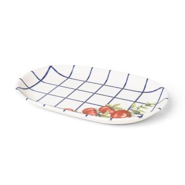 Imagem de Travessa Copa E Cia Aquarelle Pomodoro E Basílico Em Cerâmica Xadrez
