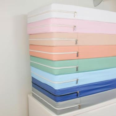 Imagem de Trocador de Fraldas para Bebê Modelo Plus, Impermeável, PVC, 40x60cm,Antifúngico, para Cômoda, 0+ Meses (Nude)