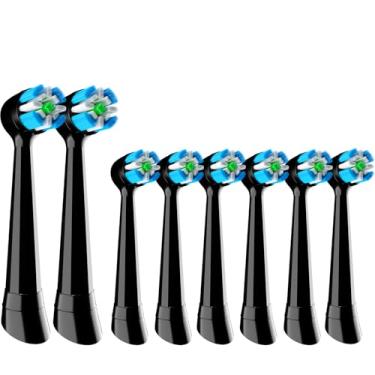 Imagem de 8 cabeças de substituição iO compatíveis com escova de dentes elétrica Oral B iO 2/3/4/5/6/7/8/9/10 Series para limpeza de dentes e proteção de gengivas embaladas individualmente