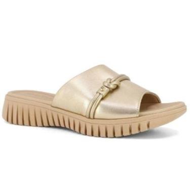 Imagem de Tamanco Feminino Couro Ouro Light Usaflex UD11008-Feminino