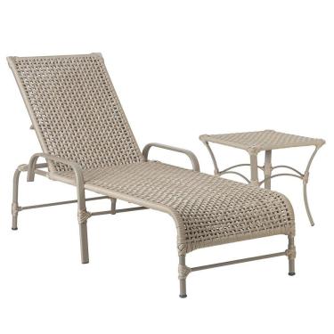 Imagem de Espreguiçadeira Catar Mesa Corda Náutica Piscina Alumínio Rami