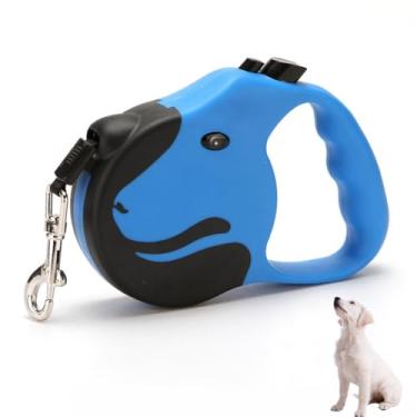 Imagem de Coleira de treinamento profissional para filhotes de cachorro retrátil longa flexível para animais de estimação, coleira à prova de fuga