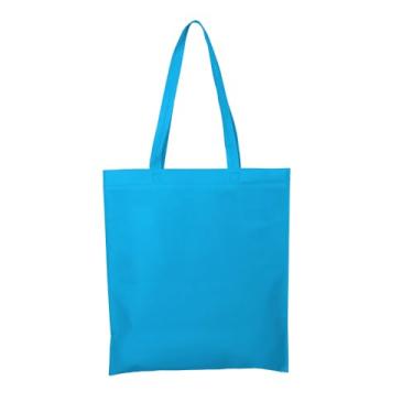 Imagem de Kit Sacola TNT Branca, Material TNT 100g, Tamanho 41x37cm, Alça Reforçada, 5 Unidades, Sacola Ecológica para Compras e Eventos (1, Azul)