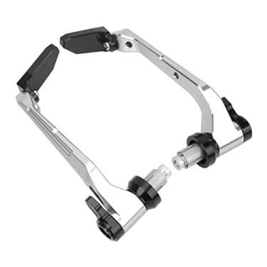 Imagem de Naroote Protetor da Alavanca da Embreagem do Freio do Guiador Anti-envelhecimento Superior Desempenho de Frenagem Protetor de Mão Fácil de Instalar (Prata)