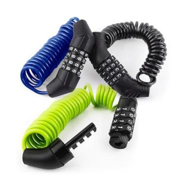 Imagem de 2 peças de cadeado para capacete de motocicleta, combinação de trava de segurança para bagagem de viagem com senha de 4 dígitos