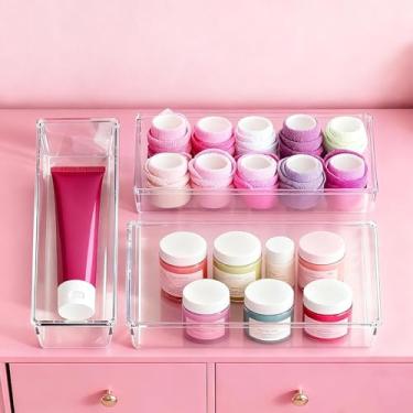 Imagem de 【Cozena】- Kit 7 Organizadores De Acrílico Cristal Modular【4】Pequeno【2】 Médio【1】 Extragrande