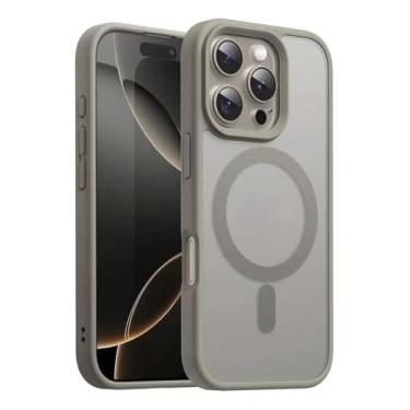 Imagem de Capinha Magnetica para iphone Anti-Impacto e Proteção Reforçada (Cinza, iPhone 13)