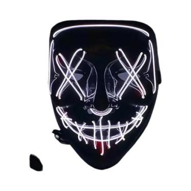 Imagem de Máscara de Terror de Halloween com LED - Brilho Duplo e Letra V - Idea