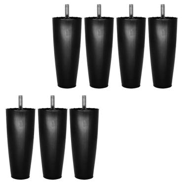 Imagem de Pé Para Cama Box Com Rosca Kit Com 7 12cm R-115 Preto A12 - D'rossi