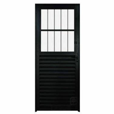 Imagem de Porta Postigo Alumínio Preto 2.10 X 0.80 Lado Esquerdo - PTORD2238E - HALE