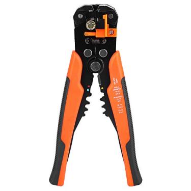 Imagem de Alicate multifuncional para crimpagem de cabos, descascador de fios, cortador de terminal, ferramenta de decapagem coaxial, design ergonômico resistente de nível profissional para