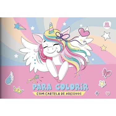 Imagem de Livro para Colorir Animativa, 20x14, Unicórnio, 16 folhas, Pacote com 20