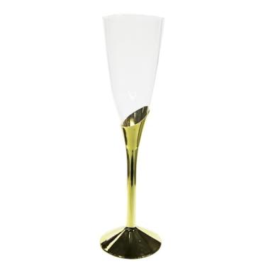 Imagem de TAÇA CHAMPAGNE BASE DOURADA