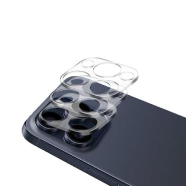 Imagem de Protetor de lente de câmera para iPhone 12 Pro Max de 6,7 polegadas, vidro temperado 9H, transparente HD, antiarranhões, compatível com capas, não afeta fotos noturnas, pacote com 3