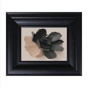 Imagem de CCPEAR Arte de parede emoldurada, imagens florais abstratas em preto e branco, impressões em tela modernas minimalistas, decoração de pinturas para sala de estar, quarto, escritório