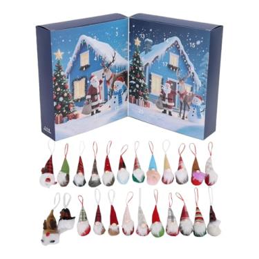 Imagem de OPPWONG Calendário do Advento Dos Gnomos 2025, Contagem Regressiva de 24 Dias Estatuetas de Gnomos Colecionáveis com Material de Tecido Gnomo do Calendário do Advento