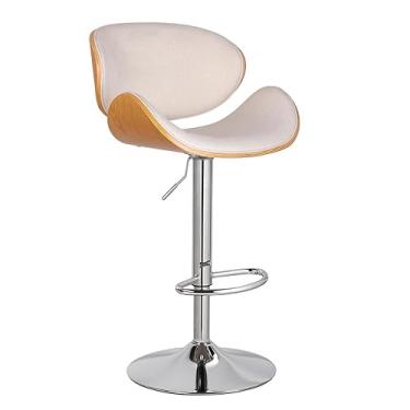 Imagem de Banqueta Giratória Amsterdam Branca e Mel